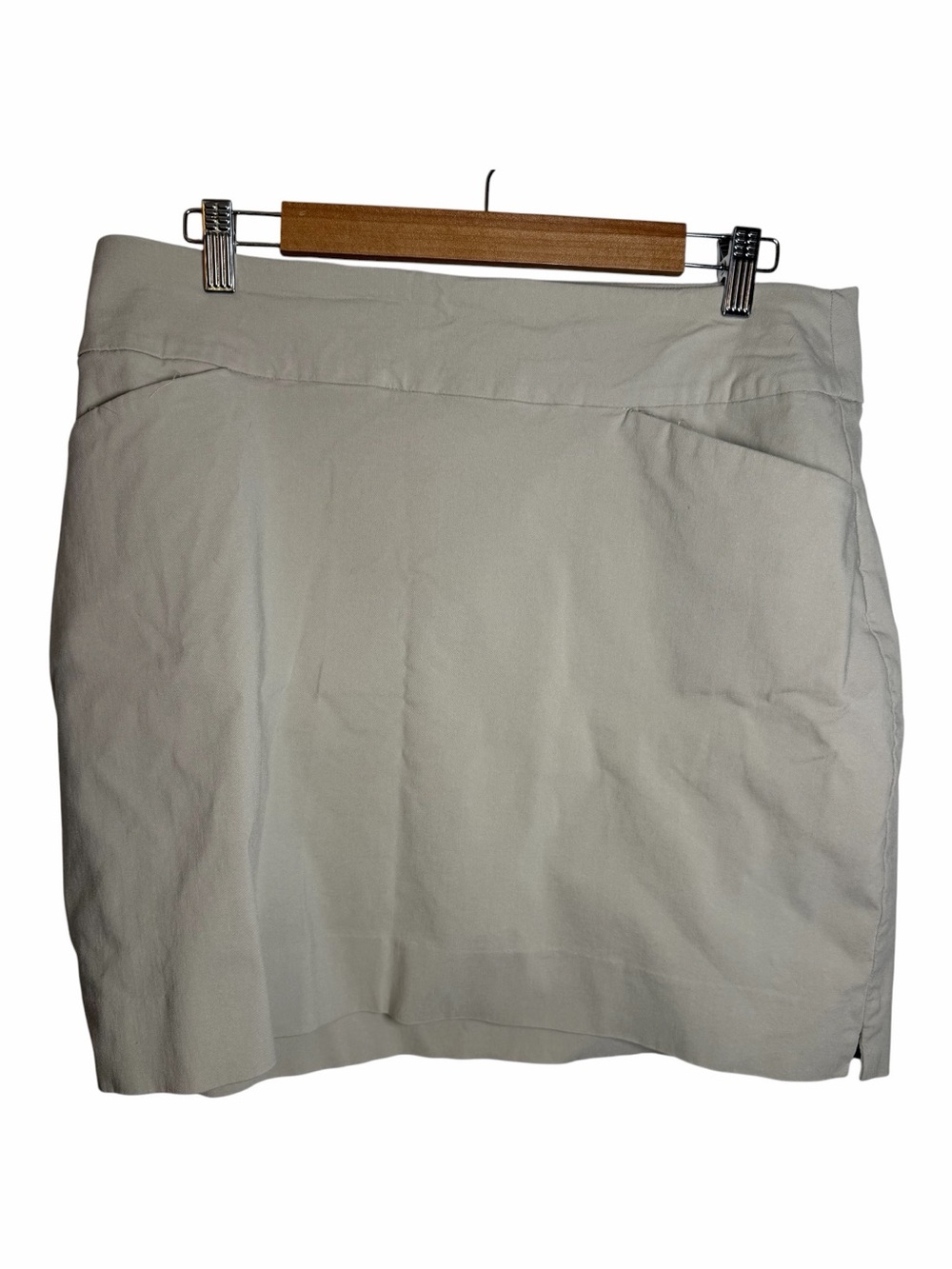 JM Collection Women's Athletic Skort Beige Pull On Stretch Short Solid Size L